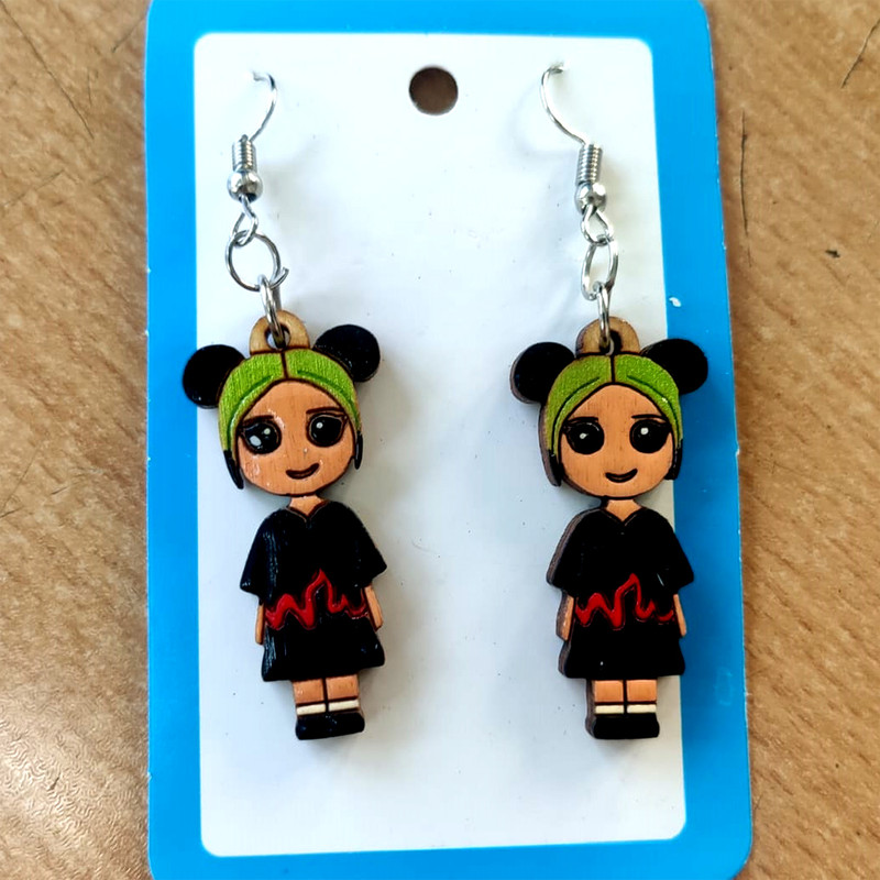 گوشواره دخترانه طرح بیلی ایلیش کد 02