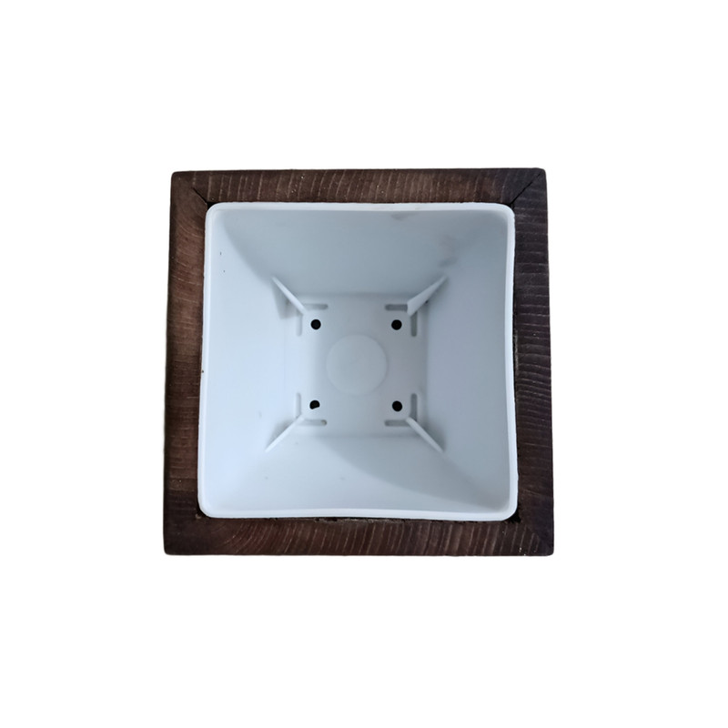 گلدان مدل چوبی مربع کد e006