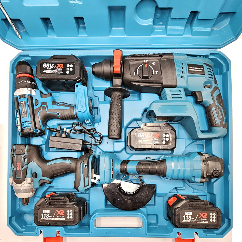 ابزار شارژی صنعتی باس مدل LIFE_STYLE کد 4 مجموعه 4 عددی