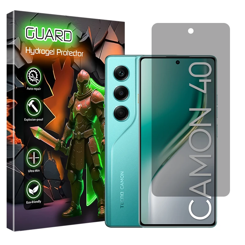محافظ صفحه نمایش حریم شخصی گارد مدل هیدروژلی مناسب برای گوشی موبایل تکنو Camon 40