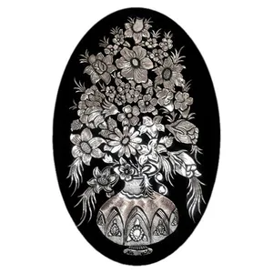 تابلو قلمزنی طرح گلدان کد m15