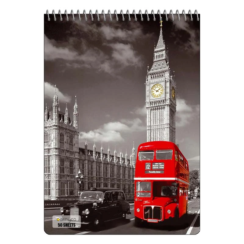دفتر نقاشی 50 برگ سیمی کارنیکا طرح لندن London کد 32237