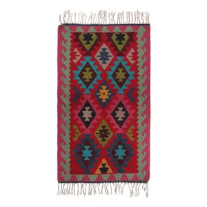 گلیم دستبافت دو متری مدل ستاره کد 13