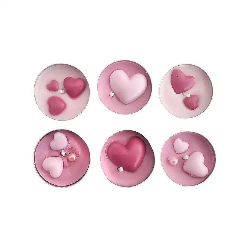 شمع وارمر مدل قلب مجموعه 6 عددی