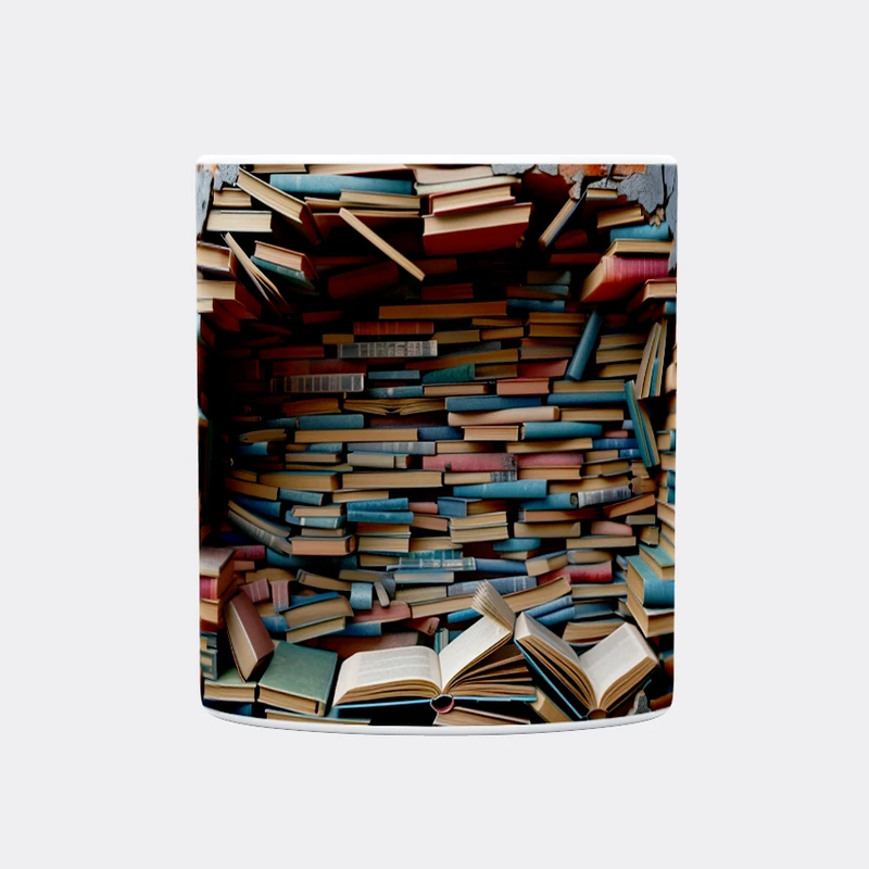 ماگ حس آمیزی طرح کتاب مدل کتابخانه کد 20