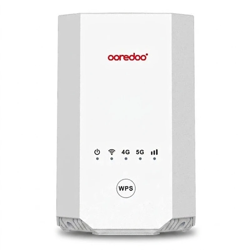 مودم 5G و TD-LTE مدل OOREDO X28 با قابلیت WIFI 6، پشتیبانی هم‌زمان 64 کاربر، پورت‌های گیگابیتی، درگاه RJ11 برای تماس اینترنتی، فناوری MIMO 4×4، مناسب استفاده خانگی و سازمانی