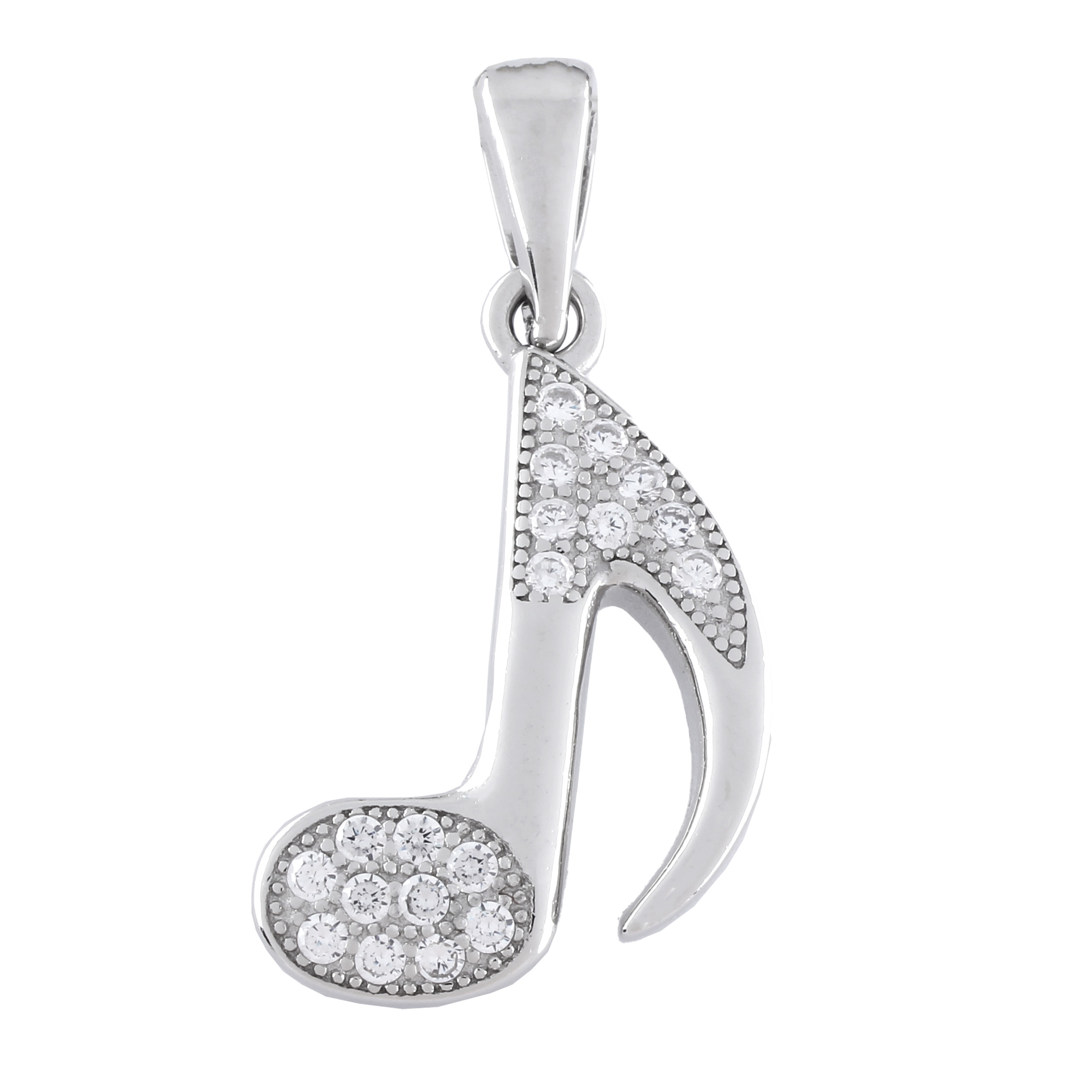 آویز گردنبند نقره زنانه مدل نوت موسیقی کد SLP-08 آویز گردنبند نقره زنانه مدل نوت موسیقی کد SLP-08