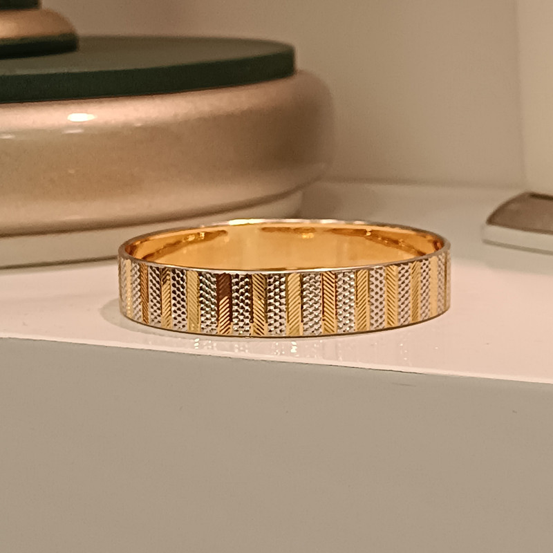 النگو طلا 18 عیار زنانه تمدن مدل تک پوش