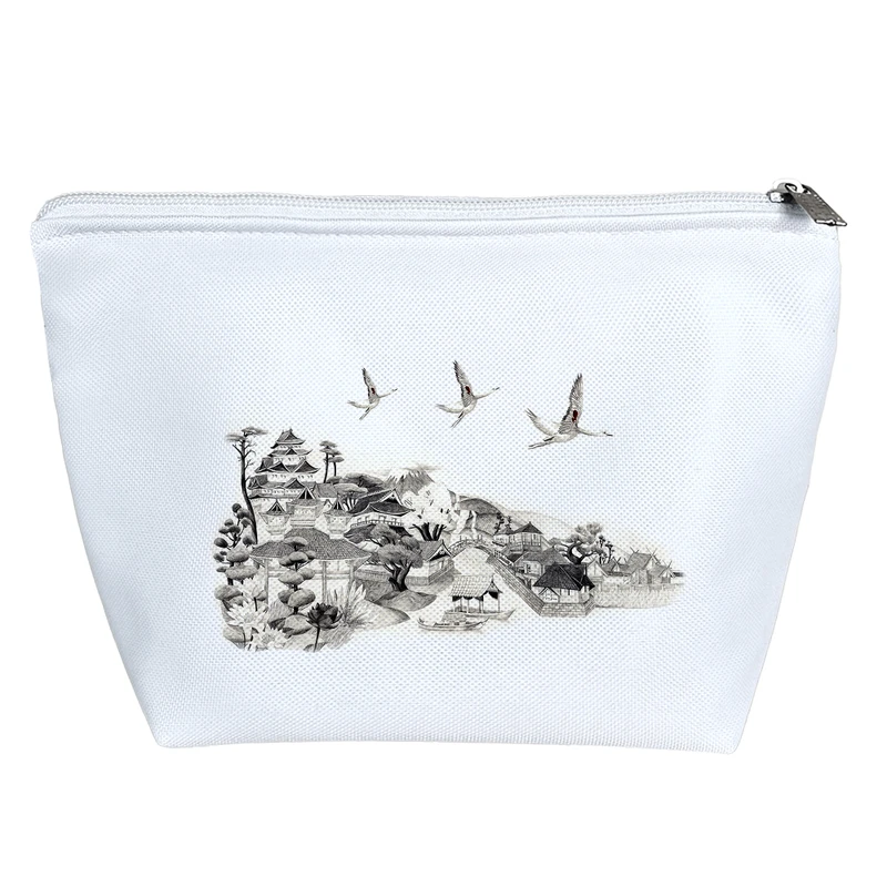 کیف لوازم آرایش دخترانه خندالو مدل نقاشی ژاپنی کد 3550