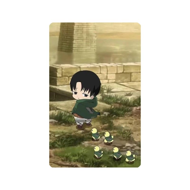 استیکر کارت مدل انیمه طرح اتک ان تایتان لیوای آکرمن attack on titan Levi Ackermann کد 5426