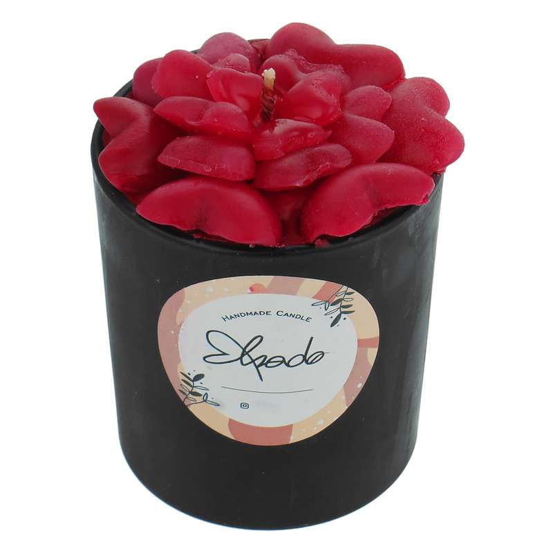 شمع دست ساز مدل الپادو قلب قرمز