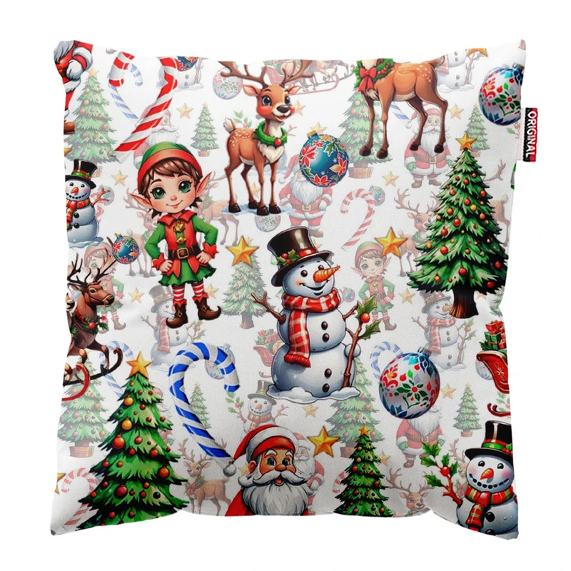 کوسن پاد آفرین طرح کریسمس کد 2693 سایز 30*30 سانتی متر