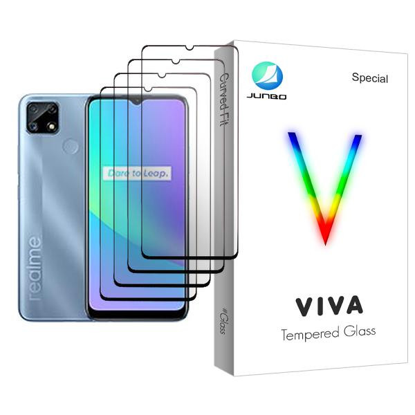 محافظ صفحه نمایش جانبو مدل Viva Glass MIX004 مناسب برای گوشی موبایل ریلمی C25 بسته چهار عددی