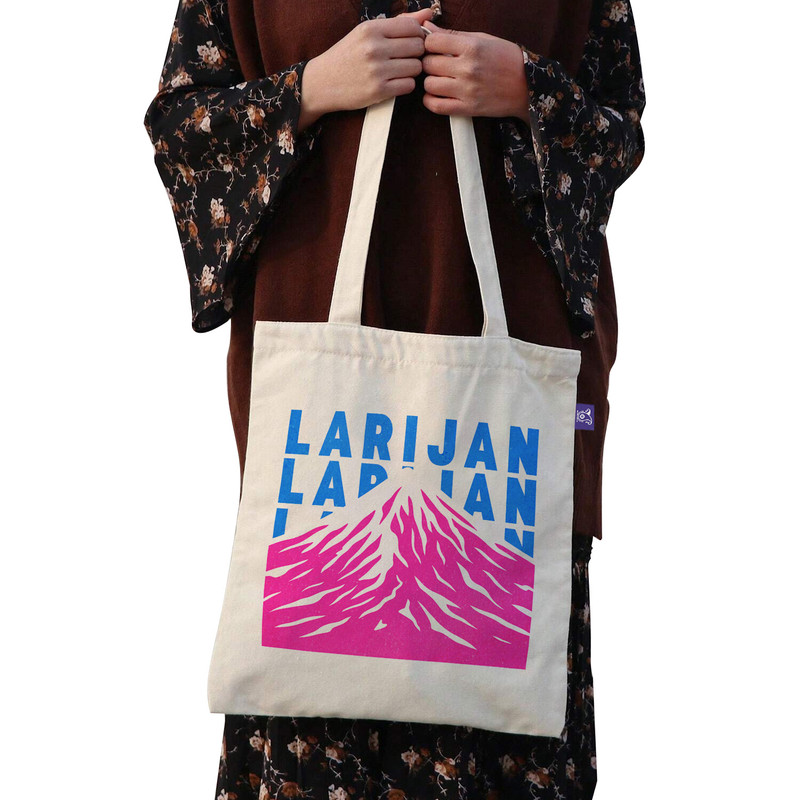 ساک خرید ترمه طراحان ایده مدل نماد قله دماوند کد map0127 - L