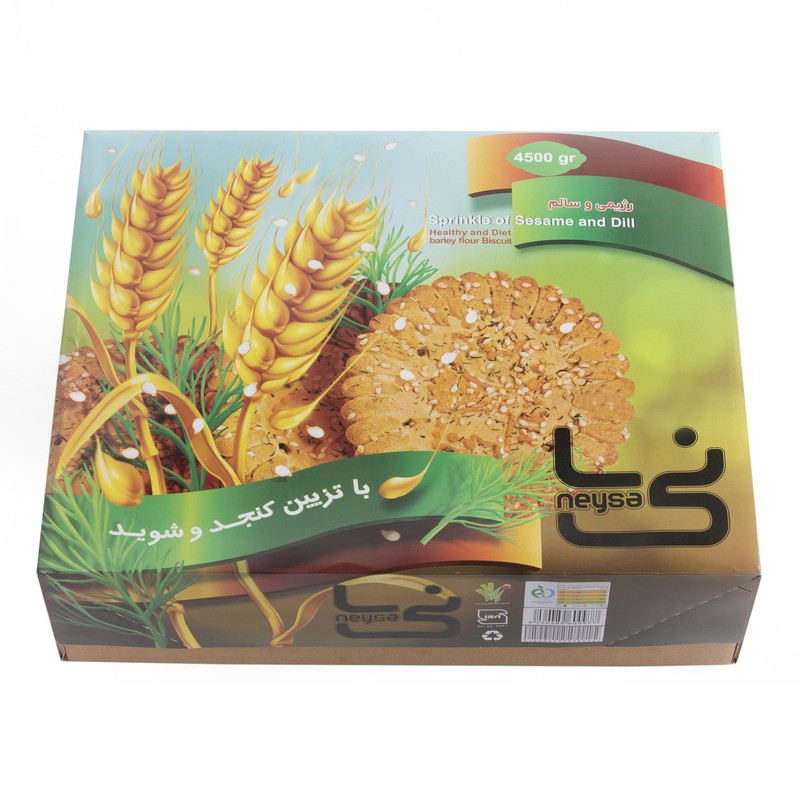 بیسکویت با تزئین شوید و کنجد نی سا - 4500 گرم 