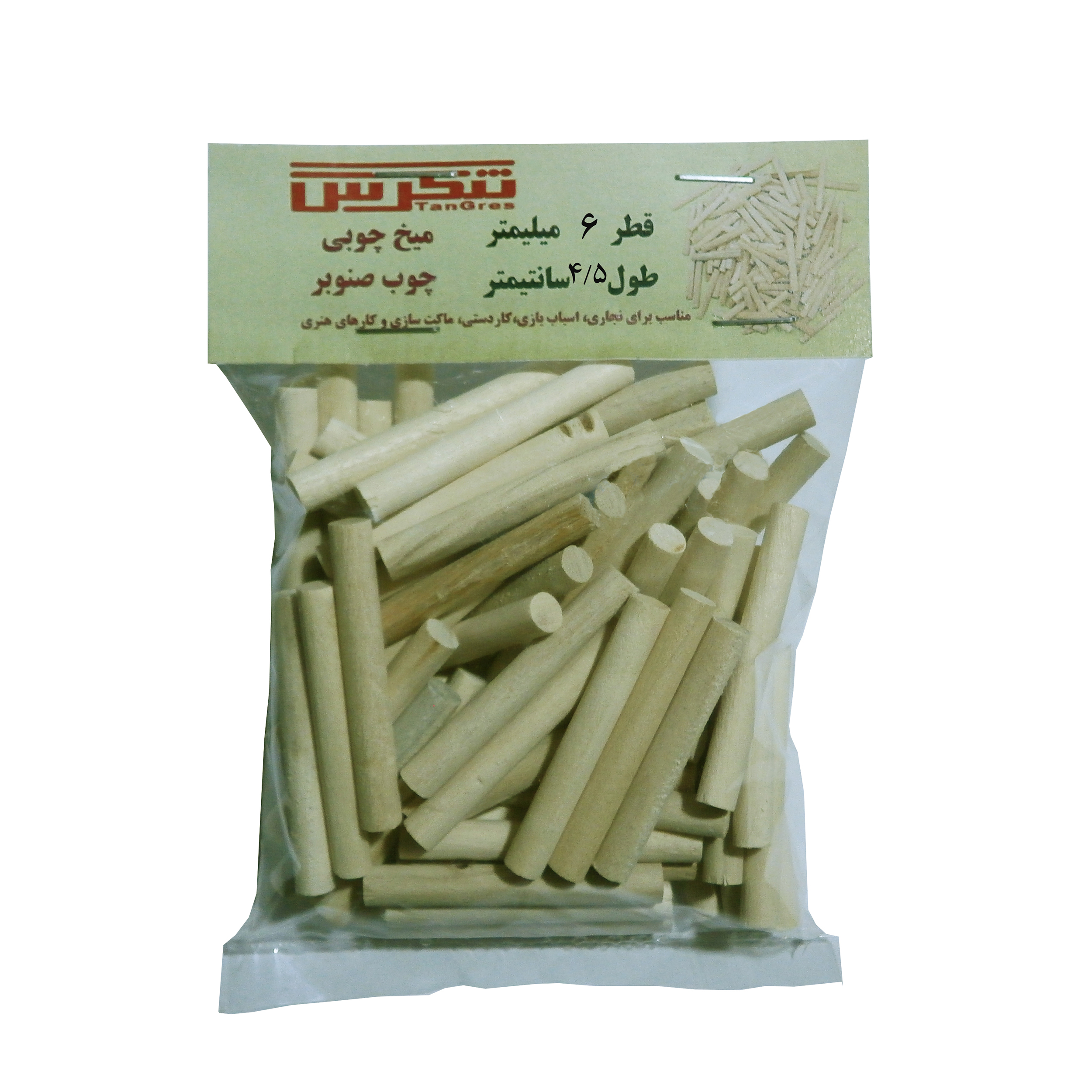 میخ چوبی تنگرس مدل m045006_50 بسته 50 عددی
