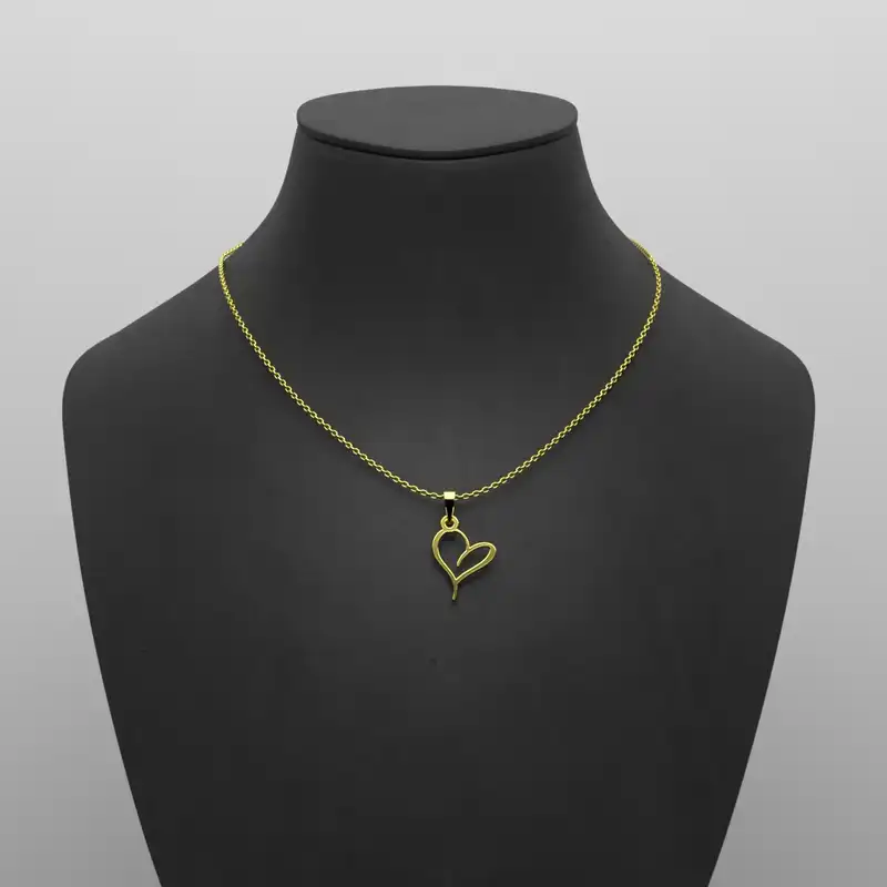 گردنبند طلا 18 عیار زنانه مدوپد مدل قلب کد E1095