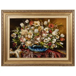 تابلو فرش دستباف سی پرشیا طرح گل در گلدان کد 904000