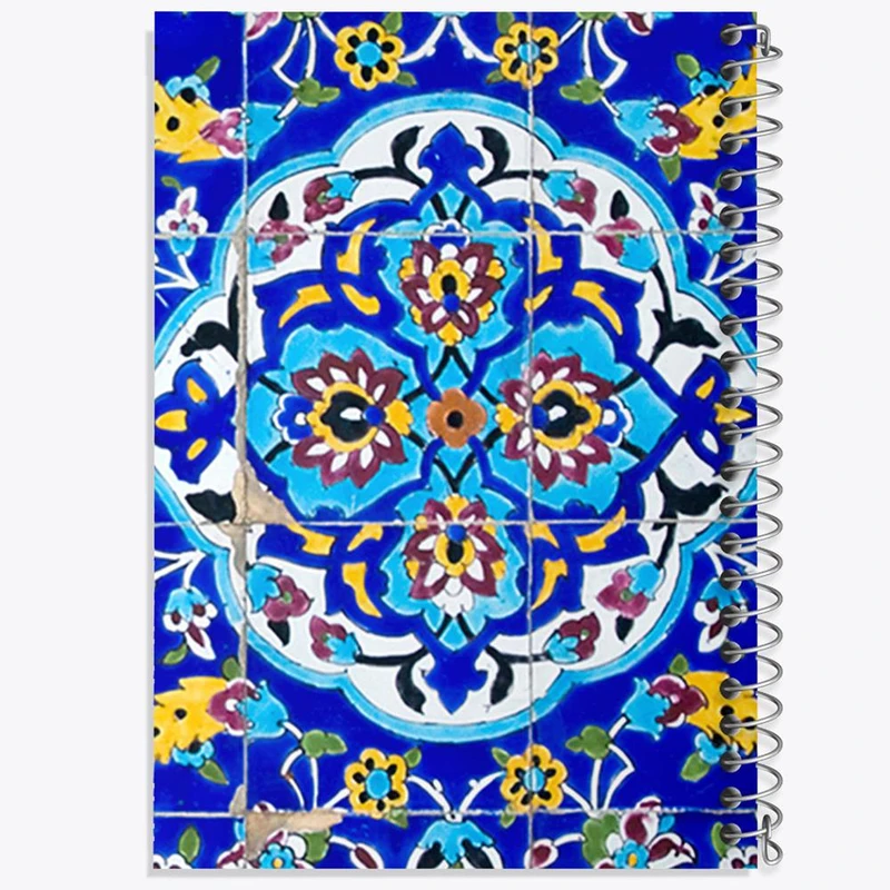 دفتر شطرنجی 50 برگ خندالو طرح کاشی کد 2162