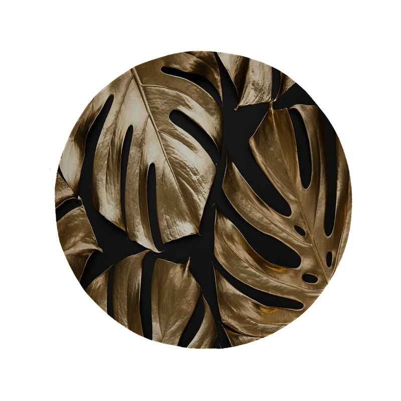 پادری مدل دایره طرح برگ کد 8922 سایز 90 × 90 سانتی متر