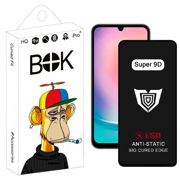 محافظ صفحه نمایش فول بوک مدل Super 9D Guard مناسب برای گوشی موبایل سامسونگ galaxy a24 4g / a15 4g / a25 5g / m34 5g