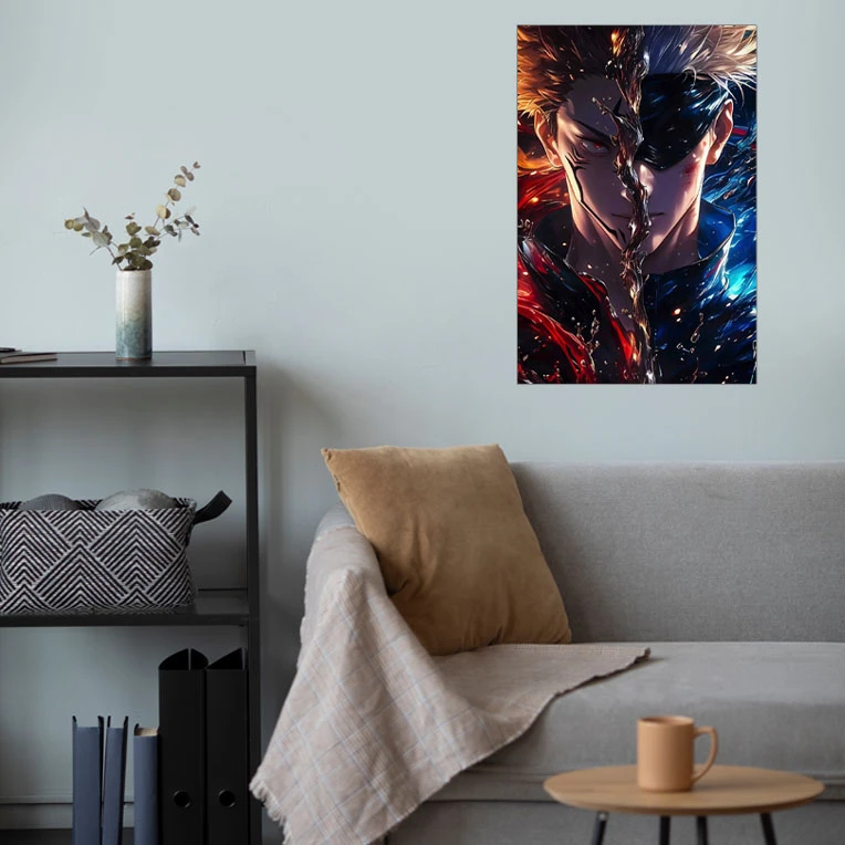 پوستر گوفی مدل گوجو ساتورو و سوکونا انیمه جوجوتسو کایسن کد SOJO12