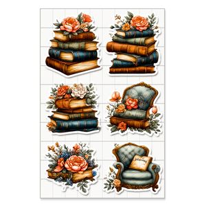 برچسب مدل فانتزی طرح book کد11