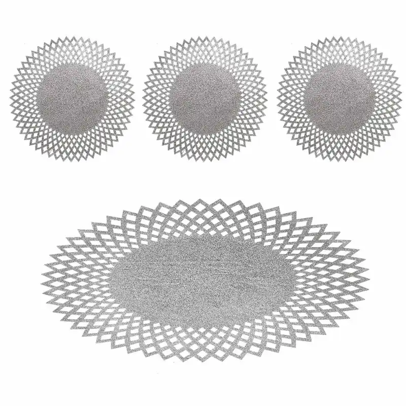 ست رومیزی 4 تکه مدل چرم اکلیلی خورشیدی sunBCCC