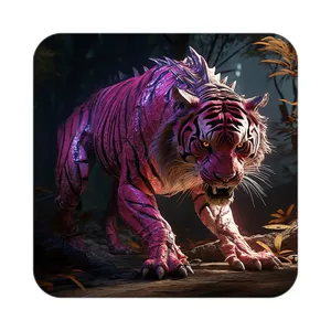 زیر لیوانی کاکتی طرح شیر مدل mp24334