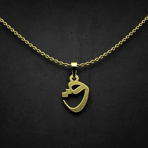 گردنبند طلا 18 عیار زنانه مدوپد مدل حرف ق کد I2-1-1120