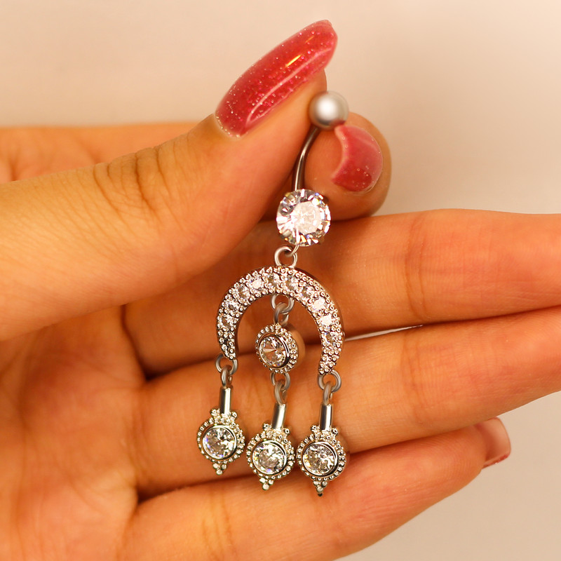 پیرسینگ ناف زنانه پایتخت مدل PS107_A2 پیرسینگ ناف زنانه پایتخت مدل PS107_A2