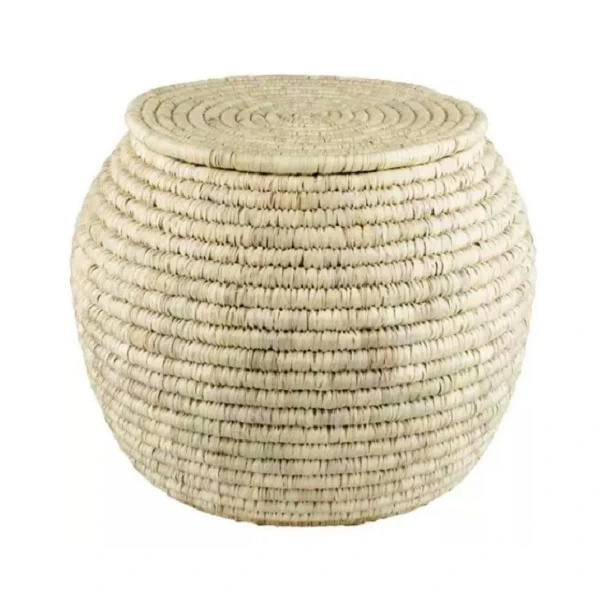 ظرف برنج مدل خمره ای حصیری ظرفیت 9 کیلوگرم به همراه پیمانه