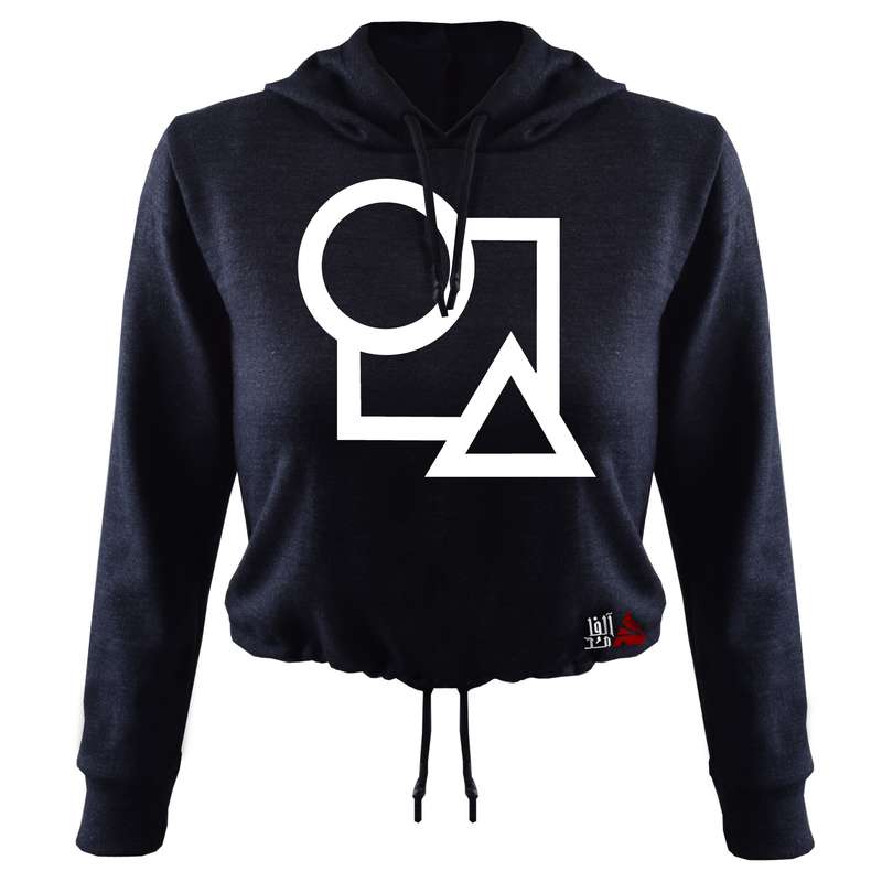 هودی زنانه مدل بازی مرکب کد T18 رنگ سرمه ای