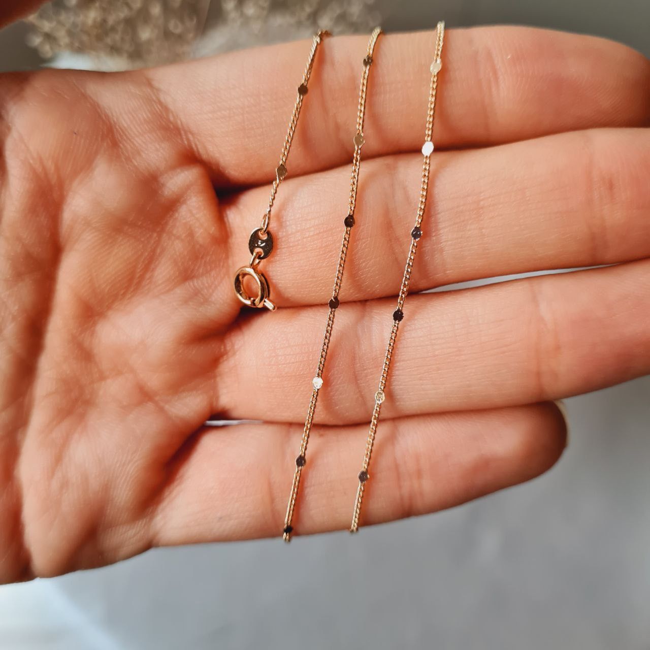 زنجیر زنانه ژوپینگ مدل توپی مینیمال کد 910 -  - 6