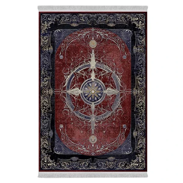 فرش پارچه‌ای دفه مدل فرشینه طرح مدرن کد 436