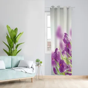پرده طرح گل مدل مخمل پانچی کد L 439_L Z سایز 140x200 سانتی متر