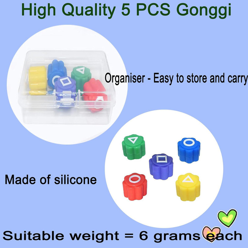 بازی فکری سمید مدل گونگی اسکویید گیم طرح یه قل دو قل بسته 5 عددی