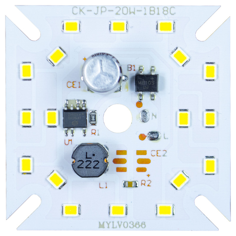 چیپ پروژکتور ال ای دی 20 وات مدل خازندار بسته 2 عددی