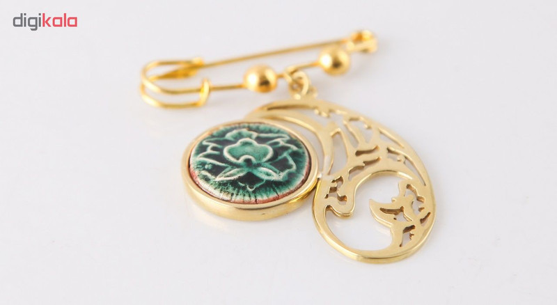 سنجاق سینه گالری ایران تاج طرح گل شاه عباسی کد 245019 تک سایز