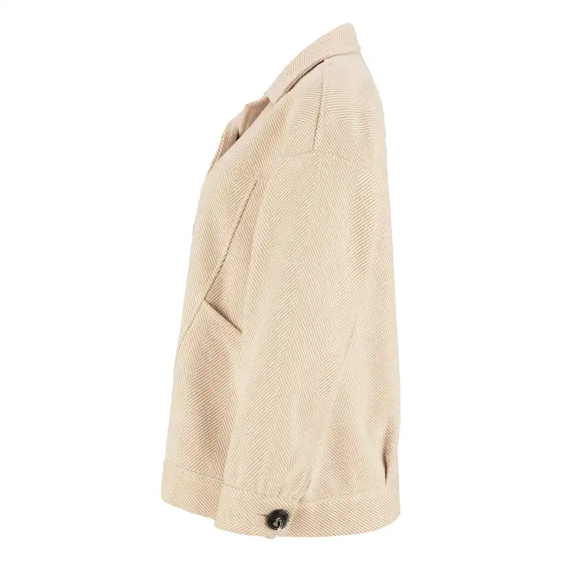 کت زنانه سرژه مدل 230142 رنگ کرم