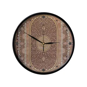 ساعت دیواری مدوپد طرح فرش قم ترنجی گل ریز مدل C-Ghom040