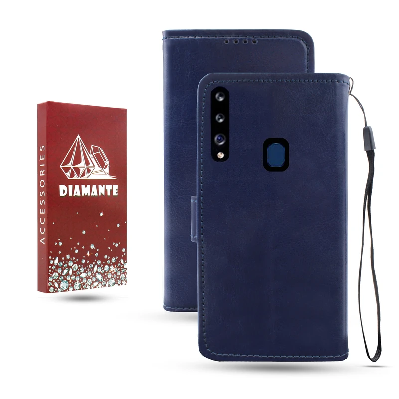 کیف کلاسوری دیامانته مدل Kif_Rd مناسب برای گوشی موبایل سامسونگ Galaxy A20s به همراه بند آویز