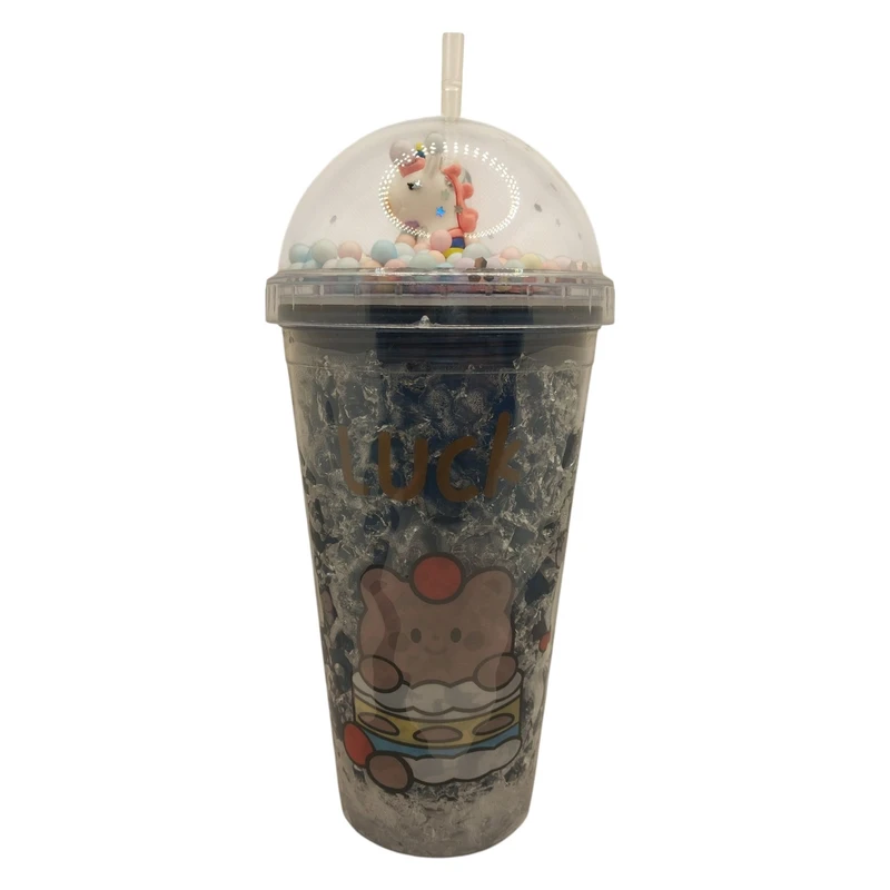 ماگ اسموتی مدل چراغ دار طرح خرس و کیک کد 010