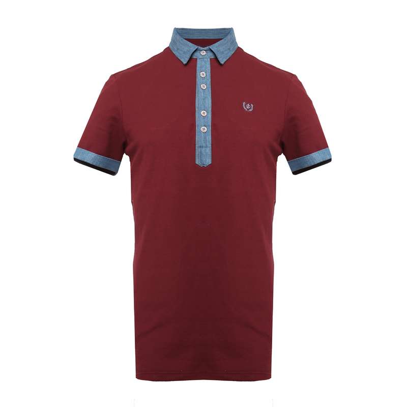 پولوشرت آستین کوتاه مردانه پاتن جامه مدل 131621010036690 رنگ زرشکی