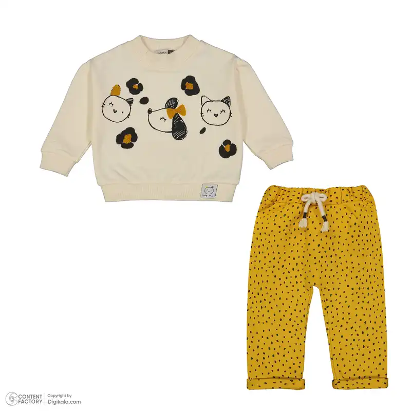 ست سویشرت و شلوار نوزادی ایندیگو مدل 23122