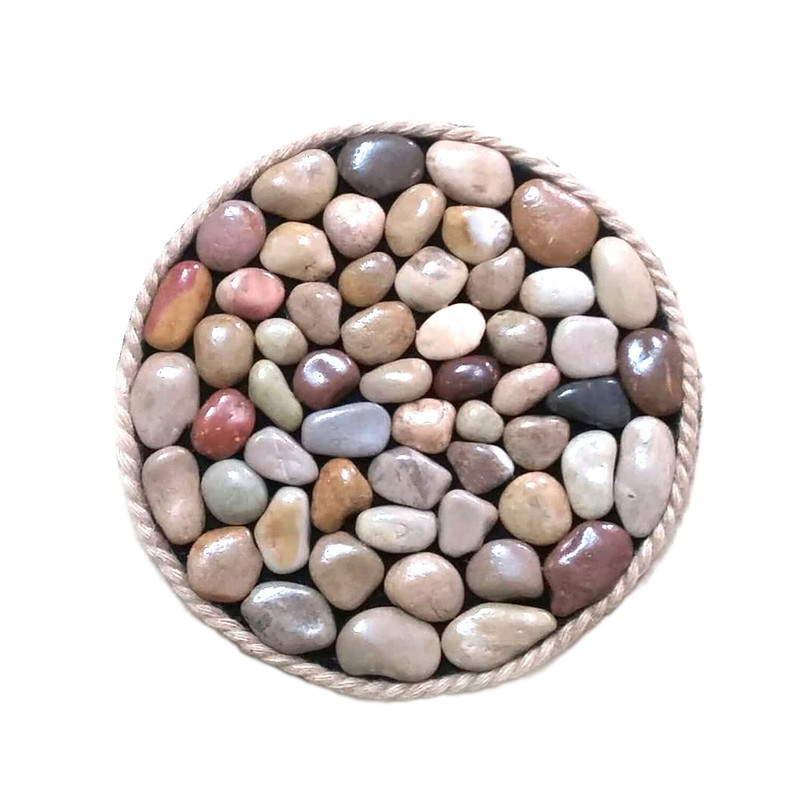 زیربشقابی و زیرقابلمه ای مدل سنگی بسته 2 عددی