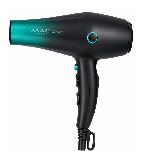 سشوار حرفه‌ای آیونیک مک استایلر مدل MC 6826 با توان 2800 وات، موتور AC، تنظیم حرارت و سرعت در دو حالت، محافظت در برابر گرمای بیش از حد و همراه با متمرکزکننده باریک
