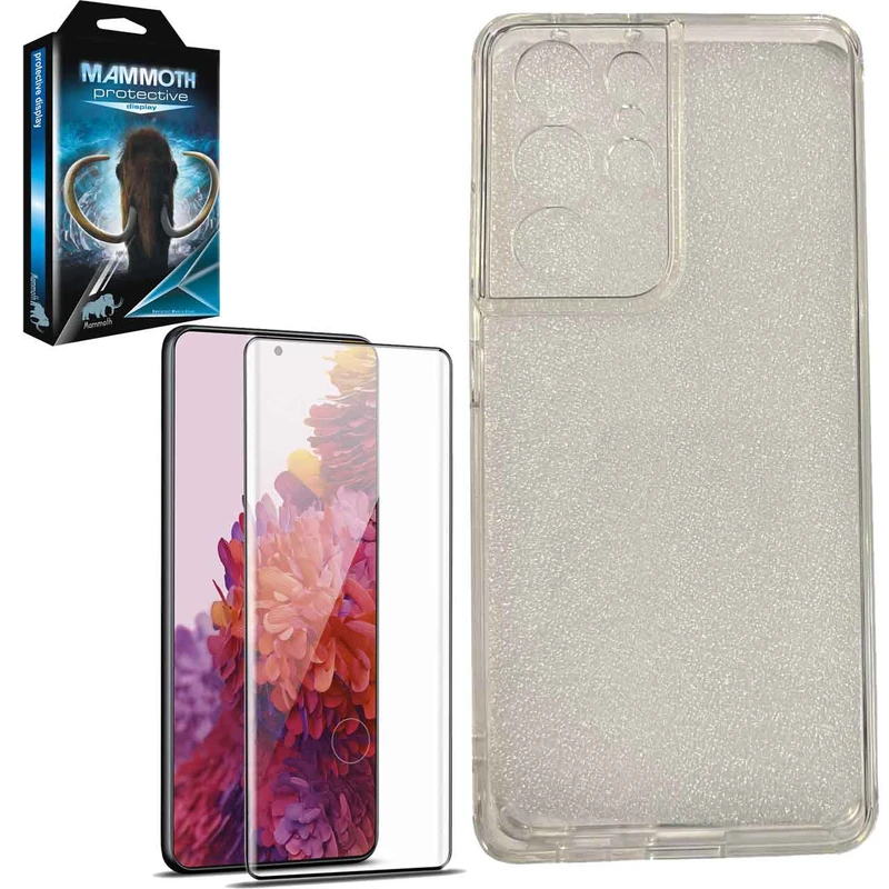کاور ماموت مدل لنز برشی مناسب برای گوشی موبایل سامسونگ Galaxy S21 Ultra به همراه محافظ صفحه نمایش