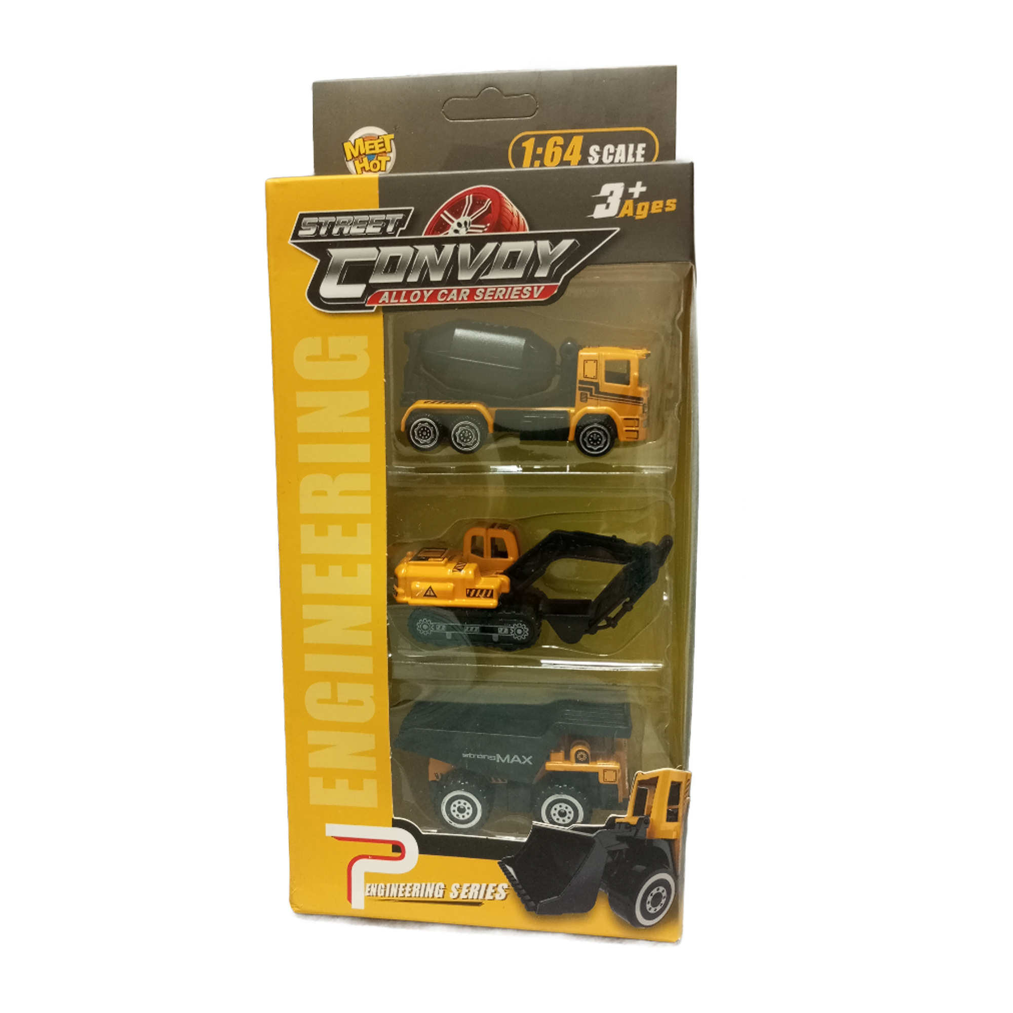 ماکت ماشین مدل فلزی راهسازی کد 308 مجموعه 3 عددی