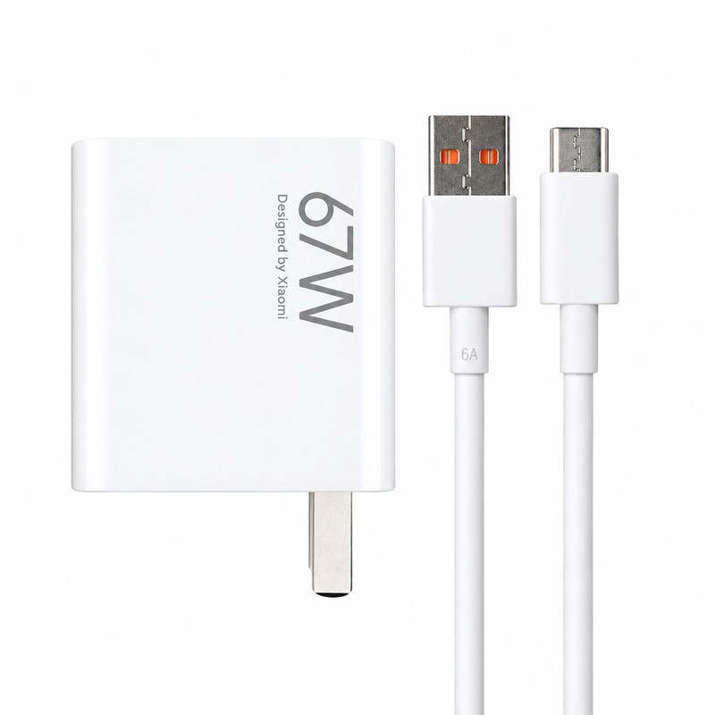 شارژر دیواری 67 وات مدل POCO X6 PRO به همراه کابل تبدیل USB-A به USB-C 